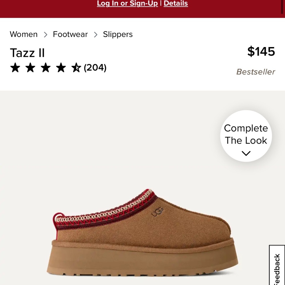 UGG Brown Slip-Ons with Red Accents - Picture 5 of 5